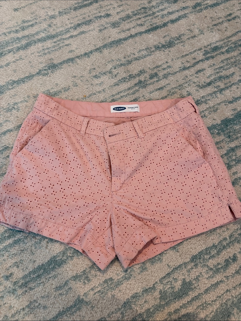 Old Navy Blush Pink Eyelet High-Rise Women's Shorts